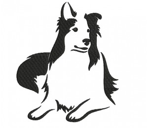 Stickdatei - Collie Silhouette